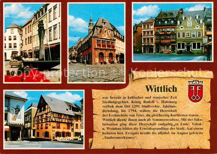 Wittlich Brunnen Rathaus Apotheke Marktschenke