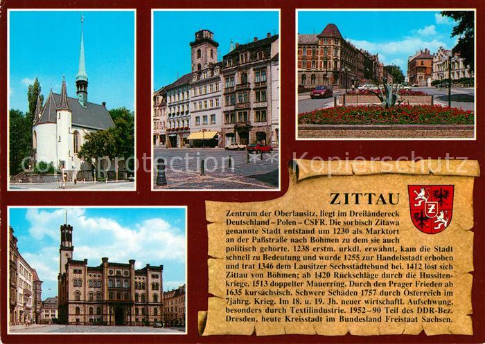 Zittau Weberkirche Markt Haberkomplatz Rathaus