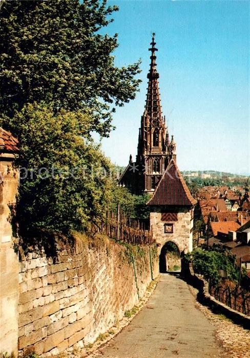 Esslingen Neckar Torturm mit Kirche