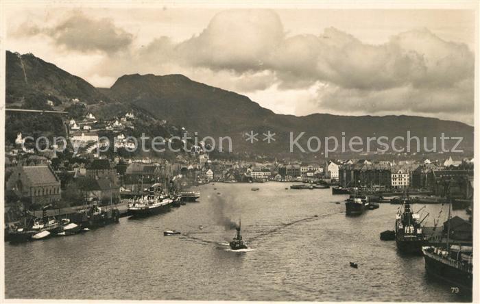 Bergen Norwegen Havnen