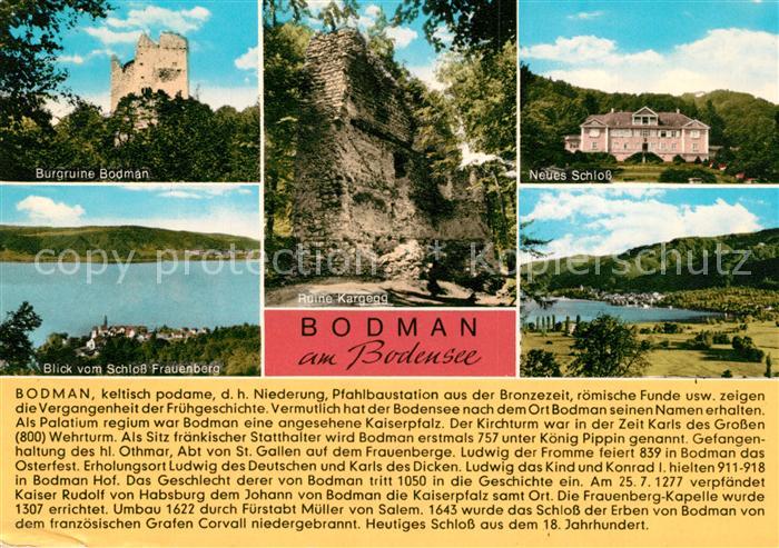 Bodman Bodensee Neues Schloss Schloss Frauenberg Burgruine Bodman