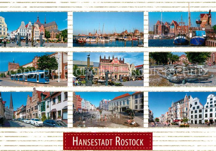 Rostock Hafen Brunnen Strassenbahn