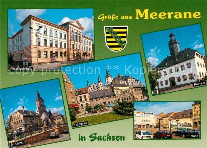 Meerane Rathaus Markt St. Martin