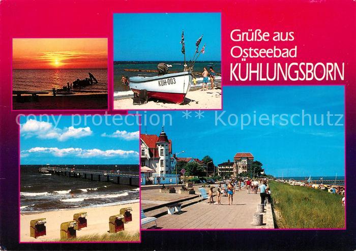 Kuehlungsborn Ostseebad Boot Strand Promenade