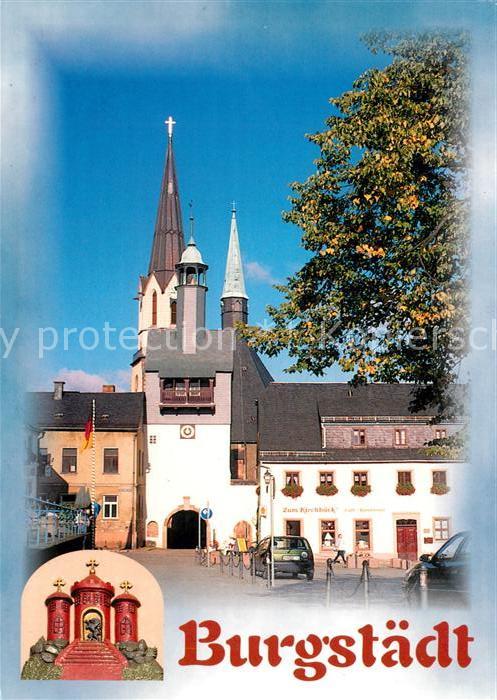 Burgstaedt Sachsen Markt Saigerturm Stadtkirche