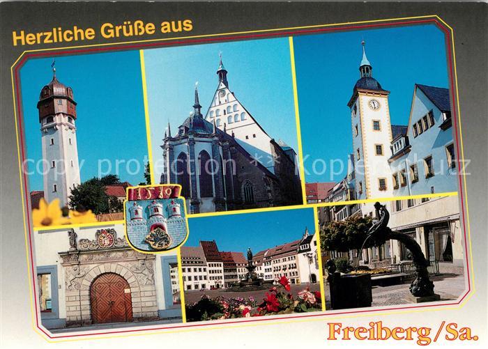 Freiberg Sachsen Wasserturm Dom Rathaus