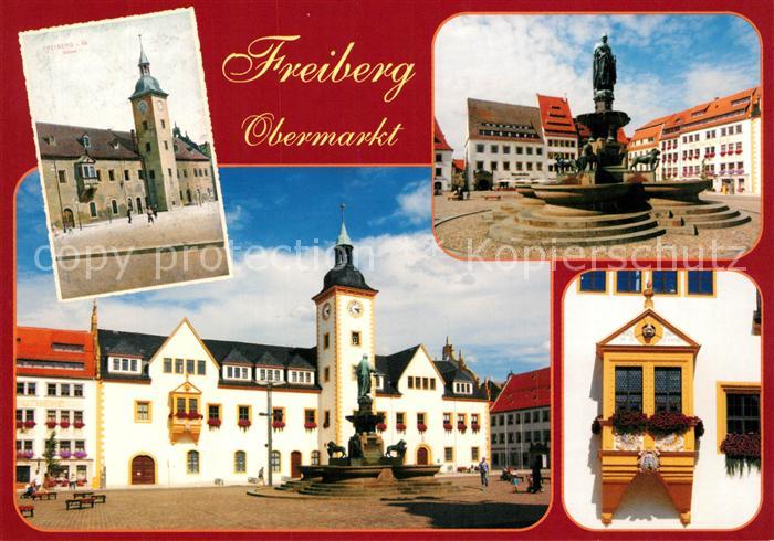 Freiberg Sachsen Rathaus Brunnendenkmal Otto der Reiche