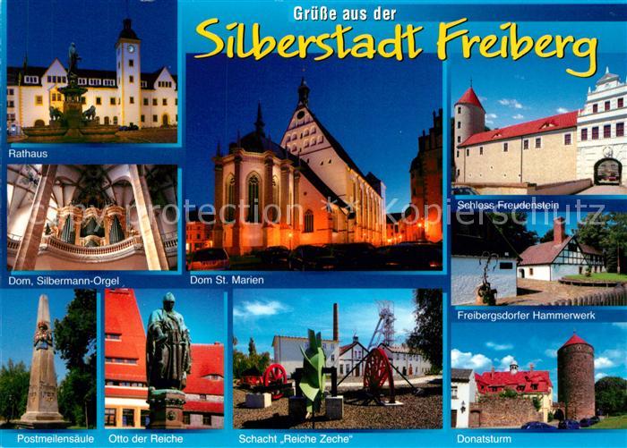 Freiberg Sachsen St. Marien Rathaus Schacht Reiche Zeche