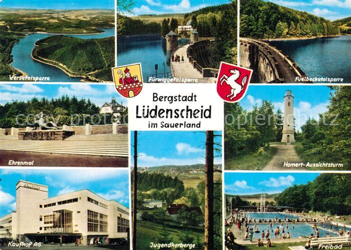 Luedenscheid Ehrenmal Jugendherberge Homert-Aussichtsturm