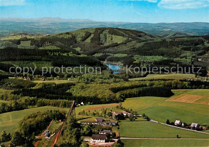 Meinerzhagen Fliegeraufnahme Sprungschanze Genkel-Talsperre Unnenberg