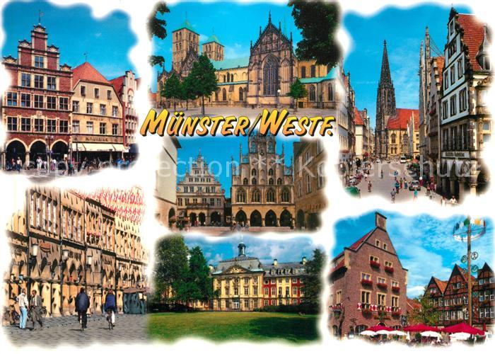 Muenster Westfalen Rathaus Marktplatz Kirche