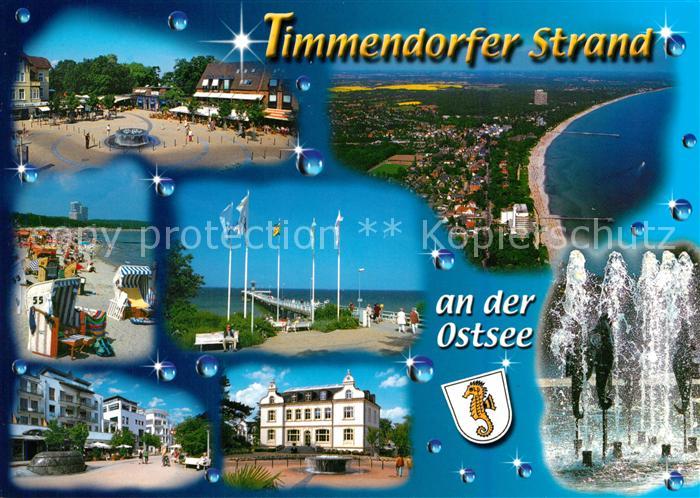 Timmendorfer Strand Fliegeraufnahme Seebruecke Strandkoerbe