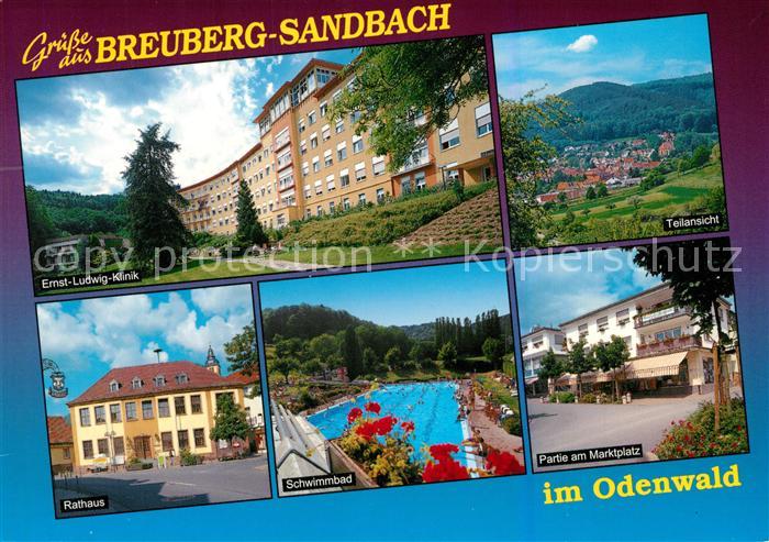 Sandbach Hessen Ernst Ludwig Klinik Rathaus Schwimmbad Marktplatz Panorama