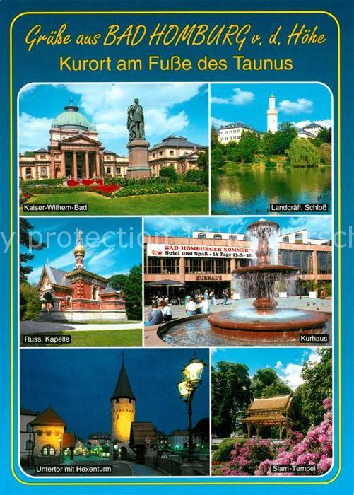 Bad Homburg Kaiser Wilhelm Bad Landgraefliches Schloss Russische Kapelle Kurhaus