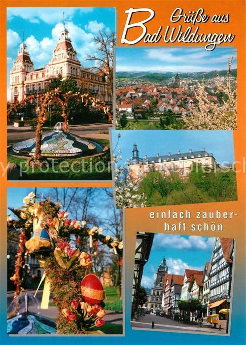 Bad Wildungen Schloss Panorama Osterbrunnen Rathaus