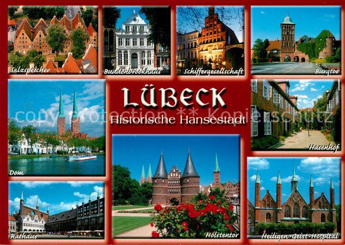 Luebeck Salzspeicher Buddenbrookhaus Burgtor Holstentor Hospital Rathaus