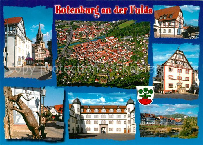 Rotenburg Fulda Fliegeraufnahme Denkmal Schloss Rathaus Kirche