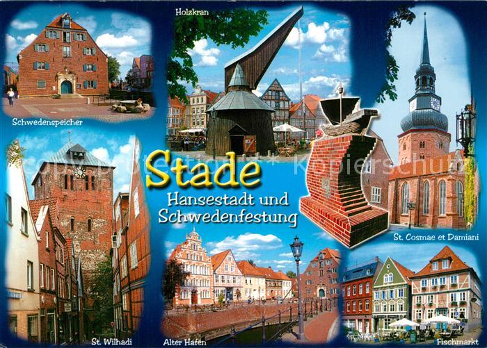 Stade Niederelbe Schwedenspeicher Sankt Cosmae et Damiani Alter Hafen Fischmarkt