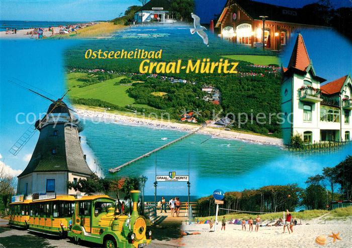 Graal-Mueritz Ostseebad Windmuehle Parkeisenbahn Strand
