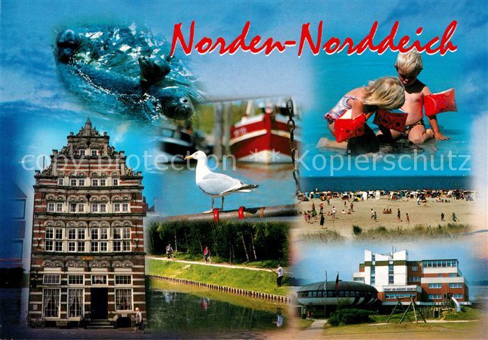 Norden Norddeich Ostfriesland Strand Rathaus