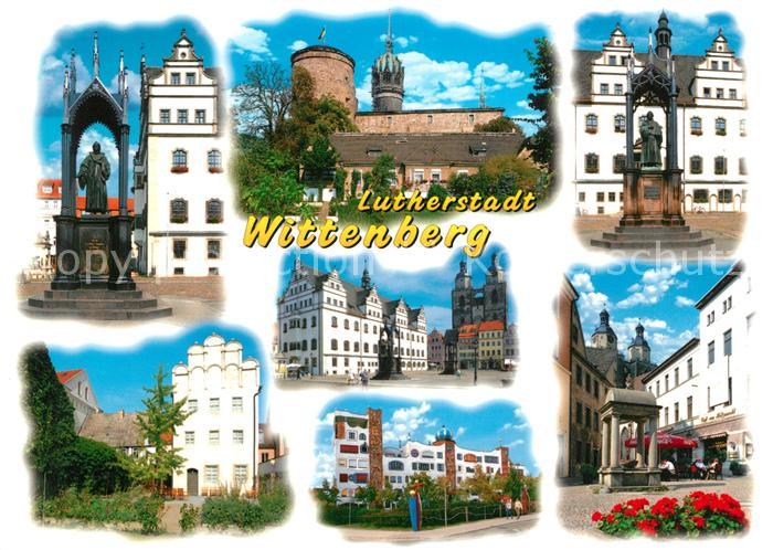 Wittenberg Lutherstadt Schlosskirche Lutherdenkmal