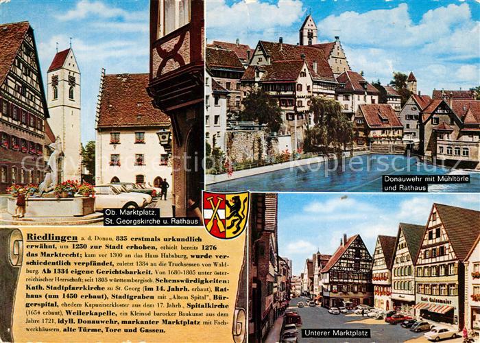 Riedlingen Donau Rathaus Marktplatz Donauwehr