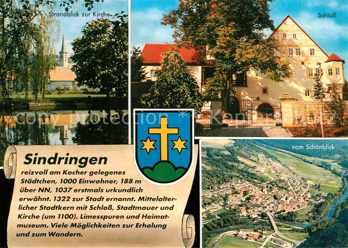 Sindringen Strandblick Kirche Schloss Fliegeraufnahme