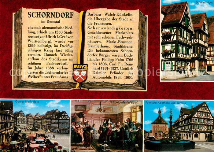 Schorndorf Wuerttemberg Oberer Marktplatz Schorndorfer Weiber Rathaus Polnische