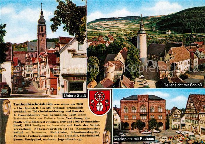 Tauberbischofsheim Untere Stadt Schloss Marktplatz Rathaus