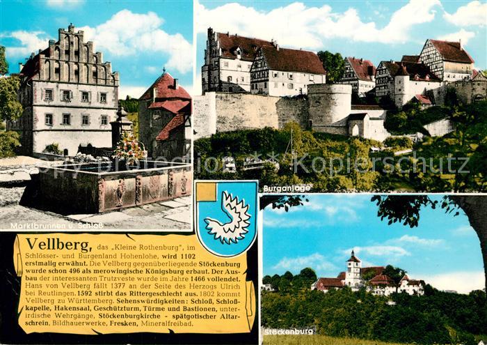 Vellberg Marktbrunnen Schloss Burganlage Stoeckenburg