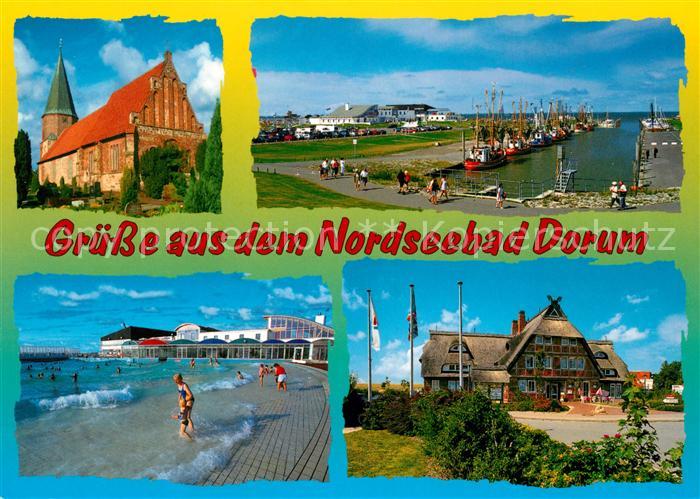 Dorum Kirche Bootshafen Strand Haus