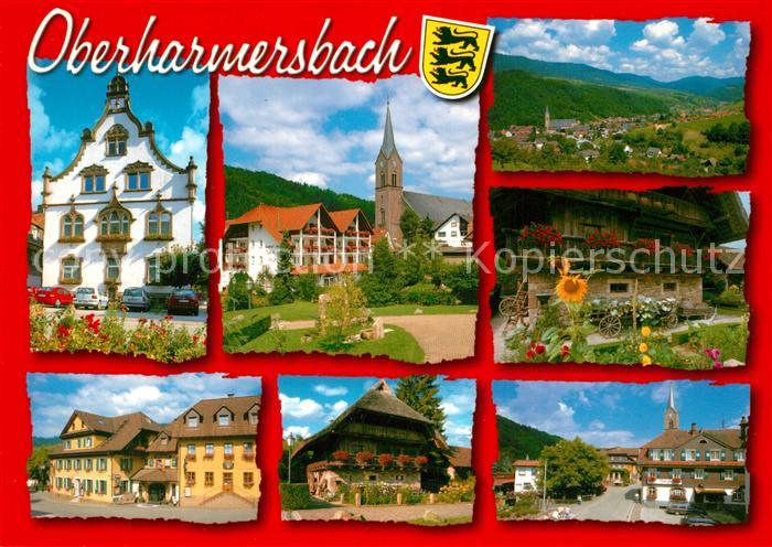 Oberharmersbach Rathaus Kirche Stadtansichten Panorama
