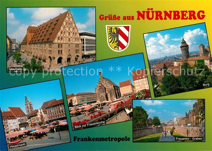 Nuernberg Burg Mauthalle Hauptmarkt Frauenkirche
