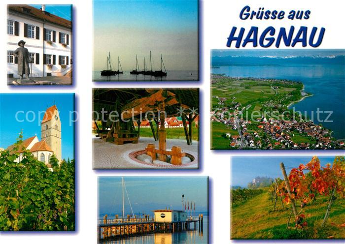 Hagnau Bodensee Muehle Fliegeraufnahme Kirche