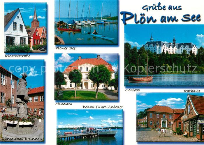 Ploen See Schloss Rathaus Museum Gaenseliesel Brunnen
