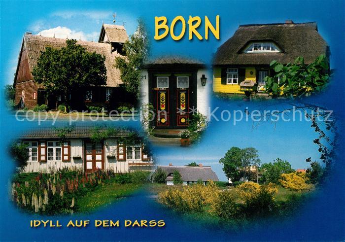 Born Darss Kirche Reetdachhaeuser