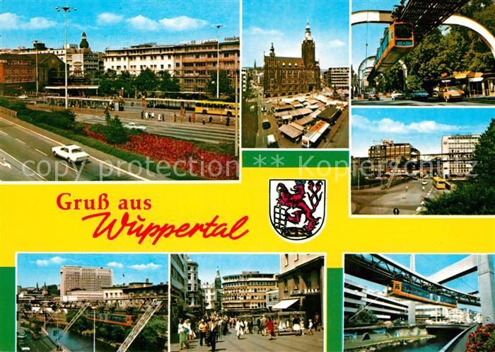 WUPPERTAL NRW Schwebebahn Fussgaengerzone Kirche