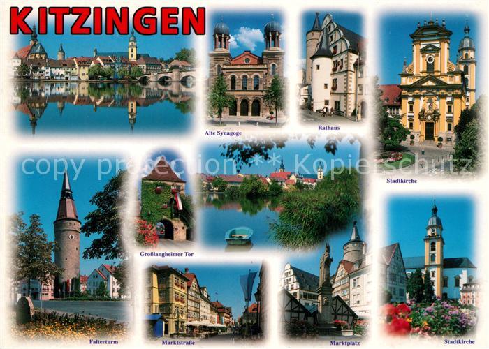 Kitzingen Main Rathaus Marktplatz Falterturm Kirche