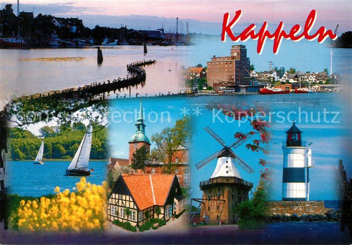 Kappeln Schlei Leuchtturm Kirche Segelboote