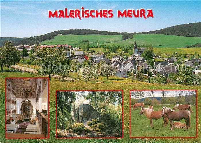 Meura Panorama Dorfkirche Meurasteine Haflinger Gestuet Reiterhof