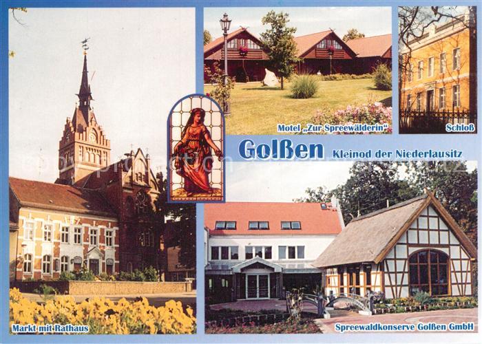 Golssen Motel Zur Spreewaeldlerin Schloss Markt Rathaus