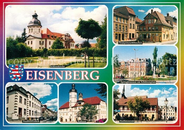 Eisenberg Thueringen Schlosskirche Springbrunnen Schuetzenplatz Stadtmuse