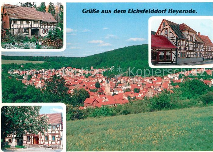 Heyerode Thueringen Panorama Grenzhaus Post Fachwerkhaus