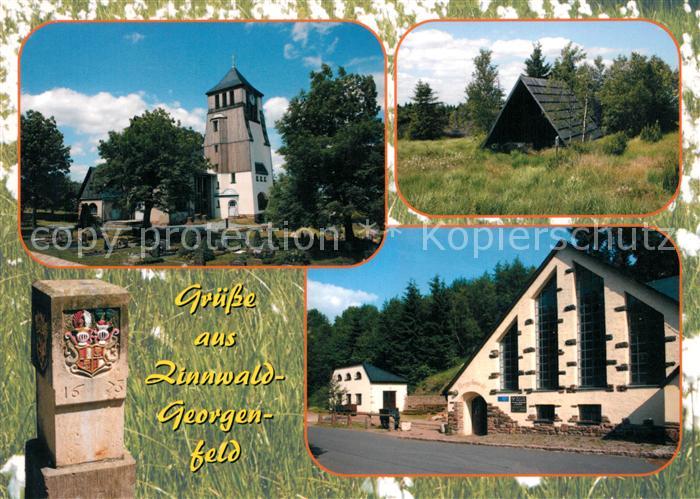 Zinnwald-Georgenfeld Dorfkirche Moorhuette Besucherbergwerk