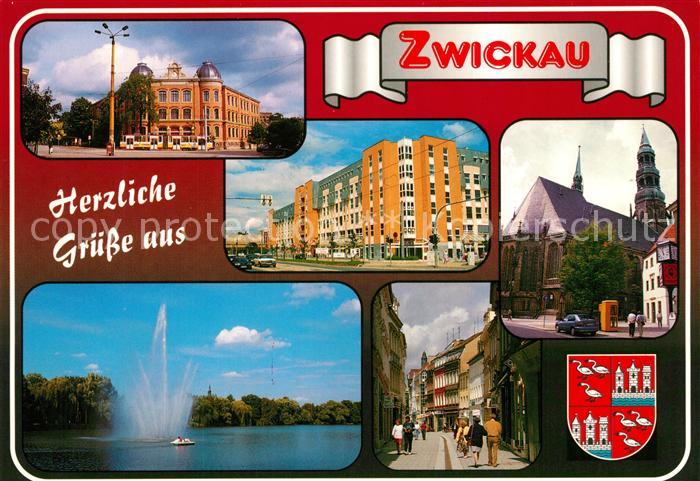 Zwickau Sachsen Georgengymnasium Hotel und Wohnhaus Leipziger Strasse