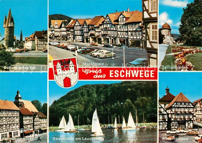 Eschwege Marktplatz Fachwerkhaeuser Duenzebacher Tor