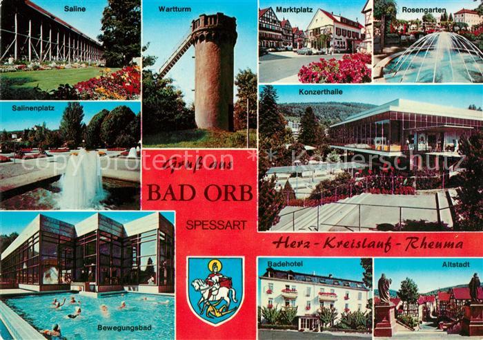 Bad Orb Saline Wartturm Bewegungsbad Badehotel Marktplatz