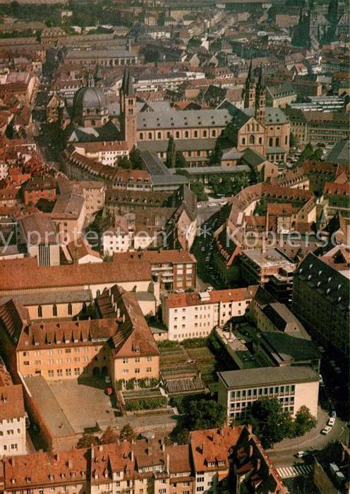 Wuerzburg Fliegeraufnahme Franziskanerkloster Seminar St. Valentin