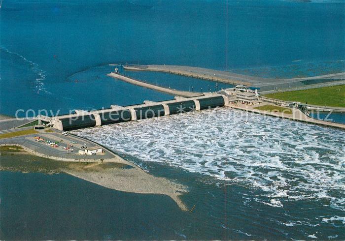 Wesselburenerkoog Fliegeraufnahme Eidersperrwerk Abschlussdamm