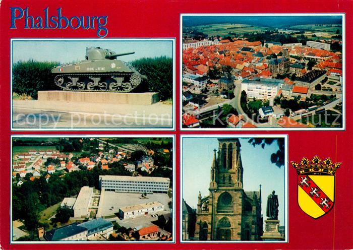 Phalsbourg Fliegeraufnahme Eglise le lycee
